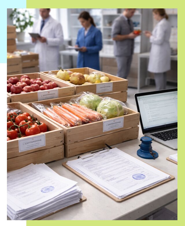Сертификация овощей и фруктов в Черногорске от 8676 р. | Алешин-Чрн