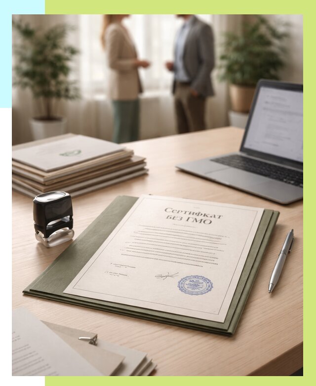 Сертификат без ГМО в Черногорске от 7655 р. оформить срочно Алешин-Чрн