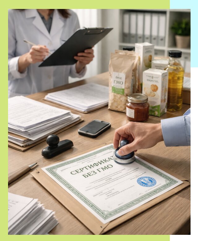Получение сертификата Без ГМО для продукции в Черногорске